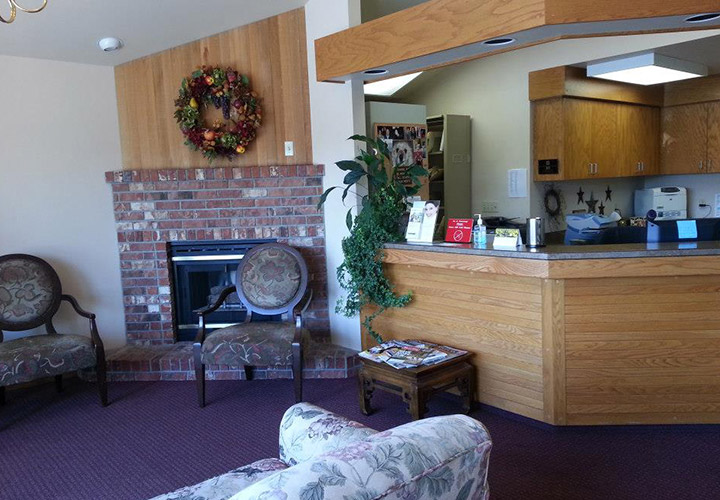 Welcoming reception desk and waiting room