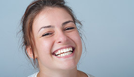 Woman with healthy teeth and gums